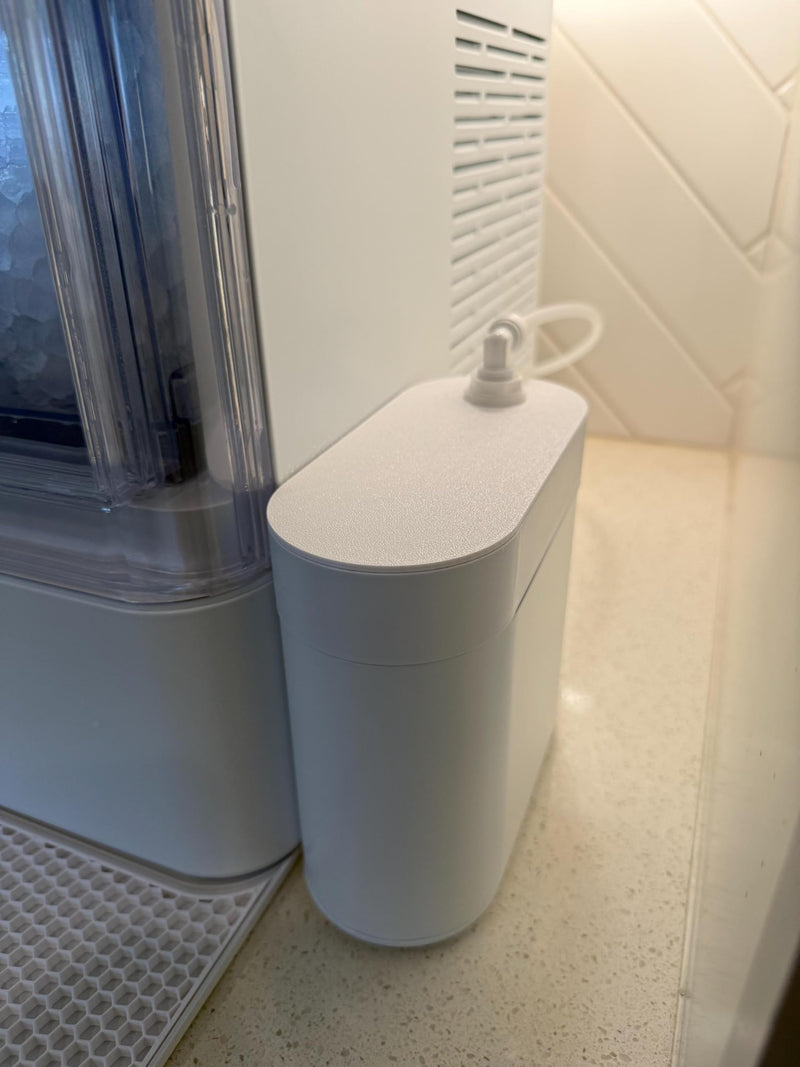 GE Opal Nugget Ice Maker Conversion Kit for Opal 2.0 - Permanent Water Line, Measure Tank Size First, Size Chart in Images, it is 3" Wide with Round Ends, White Color