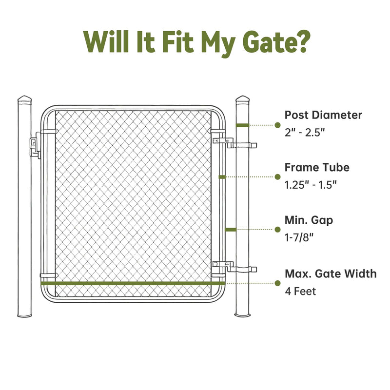 SPARKWHIZ Stainless Self-Closing Gate Closer, Automatic Chain Link Fence Gate Closer for Pool, Dog & Outdoor Gates