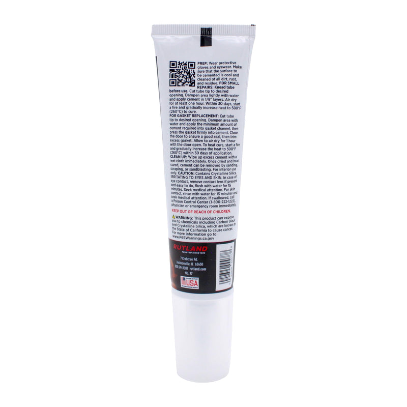 Rutland Stove Gasket Cement, 2.3-Ounce Tube, Black