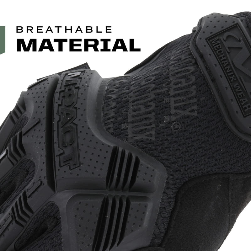 Mechanix Wear: M-Pact Covert Tactical Gloves with Secure Fit, Touchscreen Capable Safety Gloves for Men, Work Gloves with Impact Protection and Vibration Absorption (Black, Large) Black