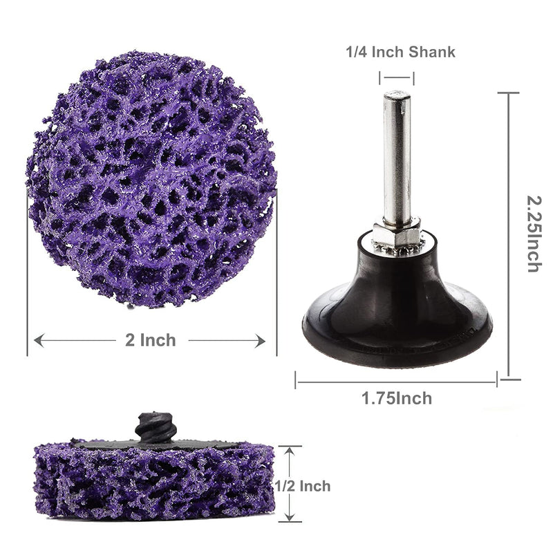 21 Pcs 2" Quick Change Easy Strip Discs Angel Die Grinder Attachments for Strips Paint, Cleans Welds, Removes Rust, Scale and Oxidation. 2" Pack 20