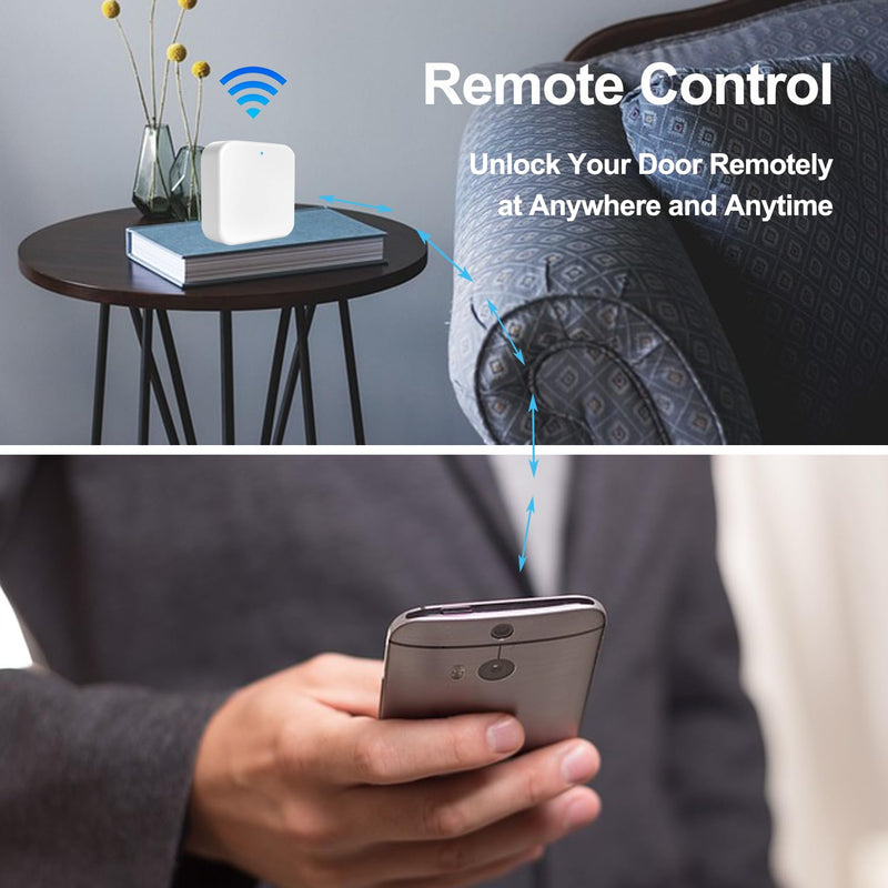 Smart Lock WiFi Gateway, G2 Gateway Remotely Control Smart Door Lock with TT Lock App, Compatible with Alexa Voice Control Keyless Entry Door Lock (WiFi 2.4GHz)