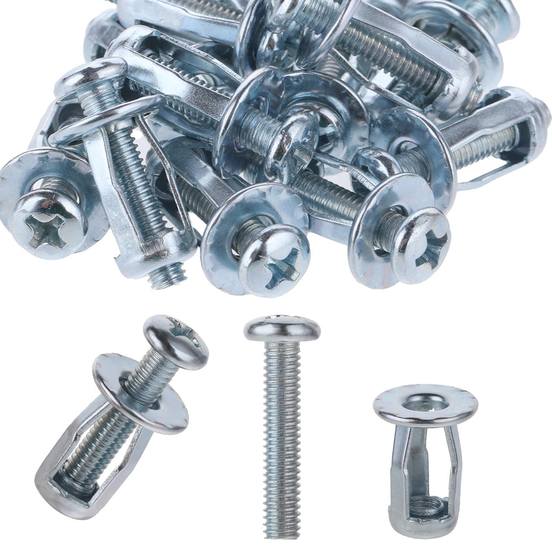 Molain 15 Pack Hollow Metal Cavity Fixing Hollow Door Anchor, M4 Nuts for 0-5mm Door Extra Short Hollow Wall Anchors Aluminium cladding Sheet Steel, Iron Sheet