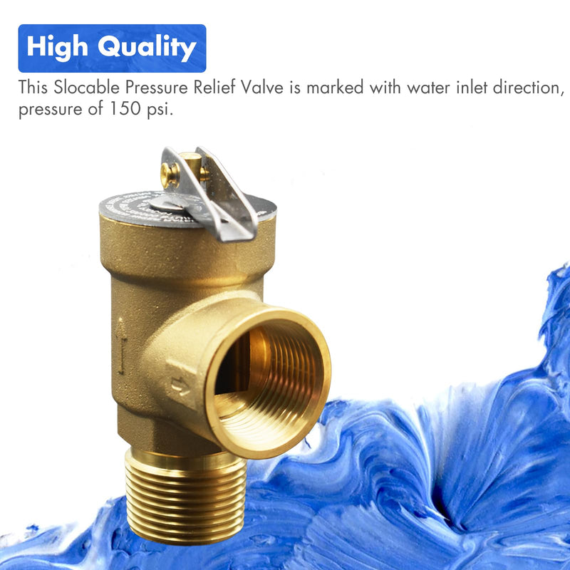 VAV Pressure Relief Valve, 3/4" NPT Female Thread, 150 PSI, Lead-Free Copper, Water Heater Compatible, CSA LISTED
