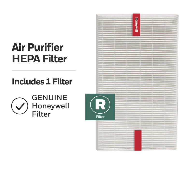 Honeywell HEPA Air Purifier Filter R, 1-Pack for HPA 100/200/300 and 5000 Series - Airborne Allergen Air Filter Targets Wildfire/Smoke, Pollen, Pet Dander, and Dust 1 pack