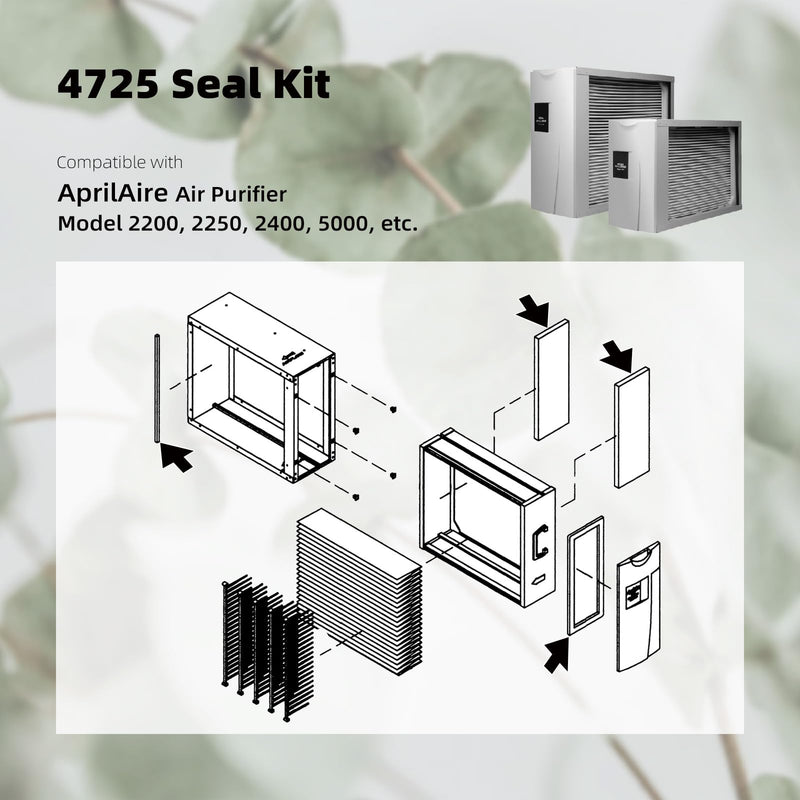 4725 Seal Kit, Universal Door Seal Kit Compatible with Aprilaire 4725, 4345, 4233 & Fits for Space-Gard Air Purifier Models 2200, 2250, 2400, 5000 | Easy Installation Materials