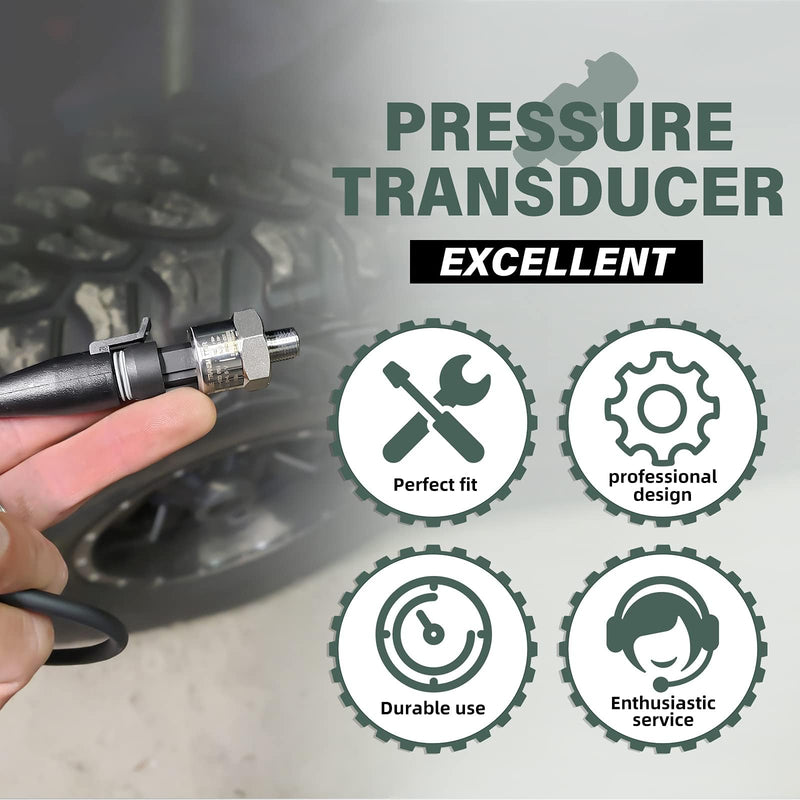 OTUAYAUTO 100 Psi Pressure Transducer Sender Sensor - 1/8" -27 NPT 27 NPT Thread Stainless for Oil Fuel Air Water Pressure with Harness 100 Psi Pressure Sender