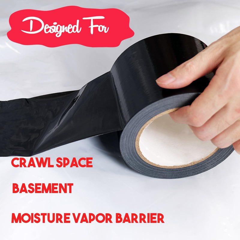 Vapor Barrier Tape, Insulation Tape, Seam Tape Crawl Space Tape, 6'' X200FT 6" x 200'