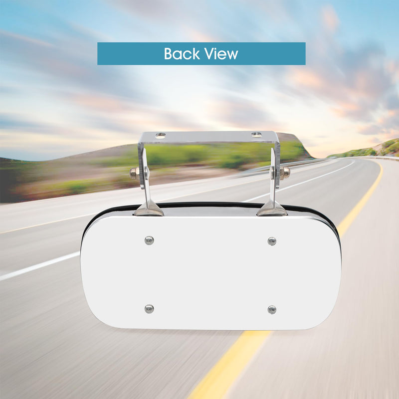 BOOLEE Convex Mirror Stainless Steel Rectangular U-Bracket for Cars Trucks Boats Tractors Forklifts Improves Visibility Rear view and Side Mirror Universal Screw Fixed