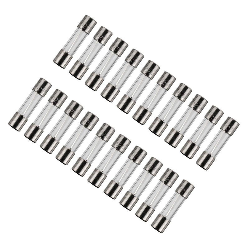 BOJACK F5AL125V 5x20 mm 5 A 125 V fuses 0.2x0.78 Inch 5 amp 125 Volt Fast-Blow Glass Fuses (Pack of 20) 5A