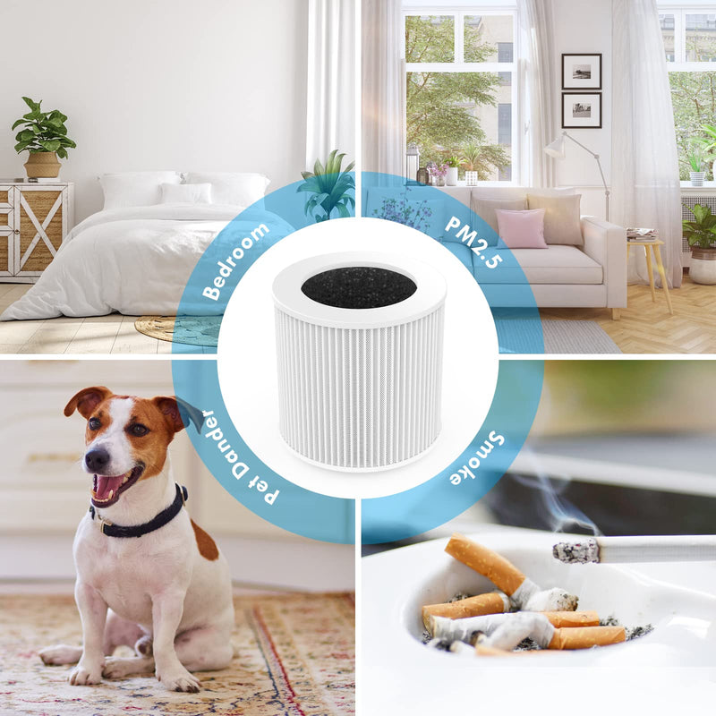 VEWIOR Official Air Purifier Replacement Filter for HQSC-50 HQKJ-80(2 Pcs)