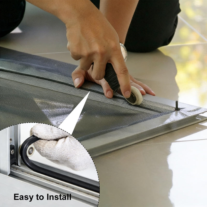 Screen Spline,0.125 in x 262 FT Screen Window Fixing Strip, Window Screen Replacement,Replacing and Installing Windows Screens,Black (0.3cm*80m) 262FT
