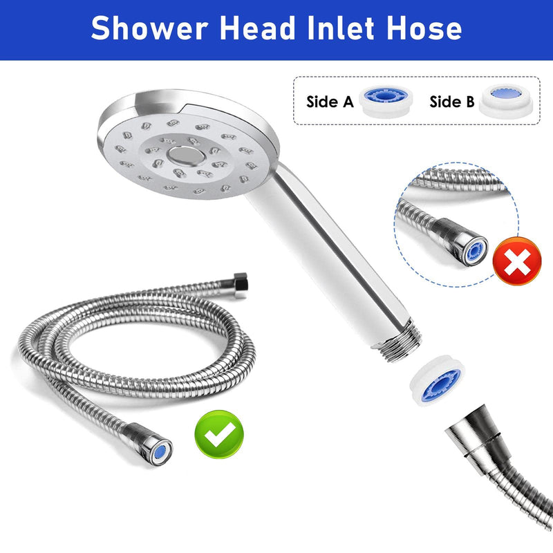 7 Water Restrictor for Shower Head, Shower Flow Pressre Reducer Limiter Set Water Flow Saver Adapter Shower Head Flow Restrictor for Fixed and Handheld Shower Head1.2/1.5/1.8/2/ 2.2/2.5 GPM
