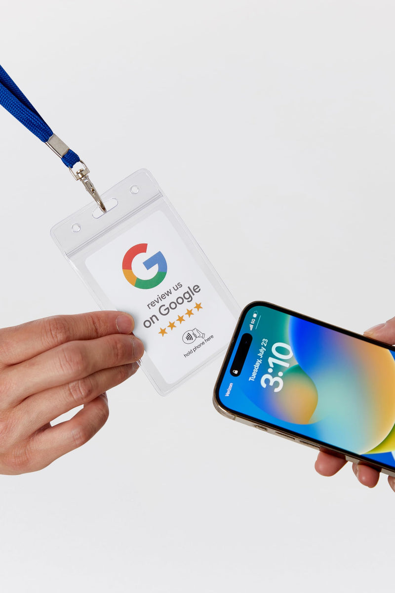 Google Review Card - NFC and QR Code, Easy Setup, for All Businesses (3-Pack) 3