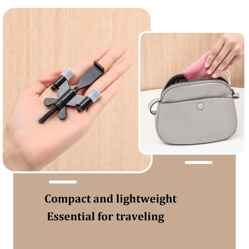 Portable Door Lock Upgraded Stoppers, Hotel Doors Locks for Travelers Safety Locker Jammer Security Devices from Rooms Inside Travel Home Apartment Bedrooms Essentials Reinforcement for Women 1 Pack