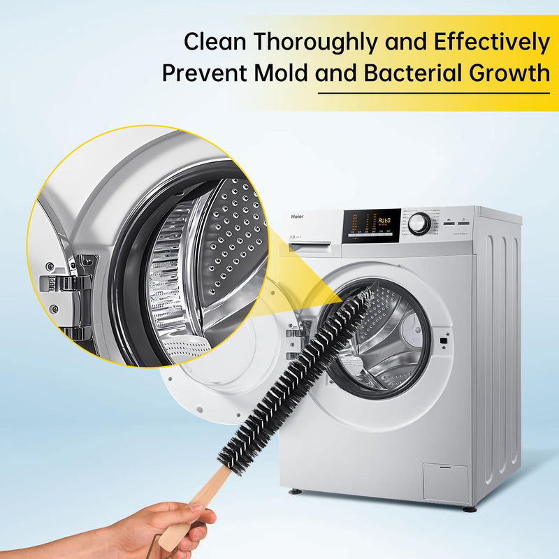 30 Feet Dryer Vent Cleaner Kit, Duct Cleaning Brush with 23 PP Rods and 4-Inch and 6-Inch Dryer Vent Brush, Dryer Cleaning Kit Suitable for Dryer Duct Cleaning Kit for Chimneys, Pipes,Dryers,Crevices