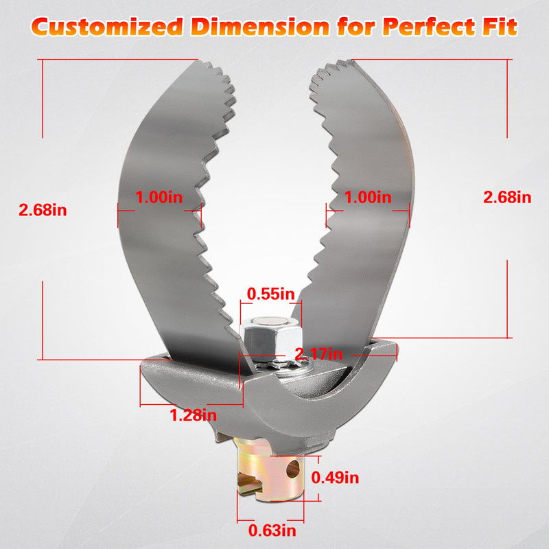 52822 T-232 3" Heavy-Duty C Cutter Cable Coupling Drain Cleaning Tool Fits for 3/8” & 5/8” Drum Including C-4 C-6 C-7 C-9 and All IW Cables, Compatible with K-400 K-3800 K-50 Ridgid Drum Machines