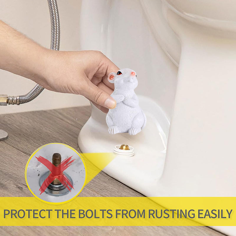 Toilet Bolt Caps,2PCS Toilet Bolt Covers Decorative，Resin cute funny Toilet Screw Cover Caps,Toilet Caps for Bottom of Toilet Easy Installation Toilet Replacement Parts (F) F