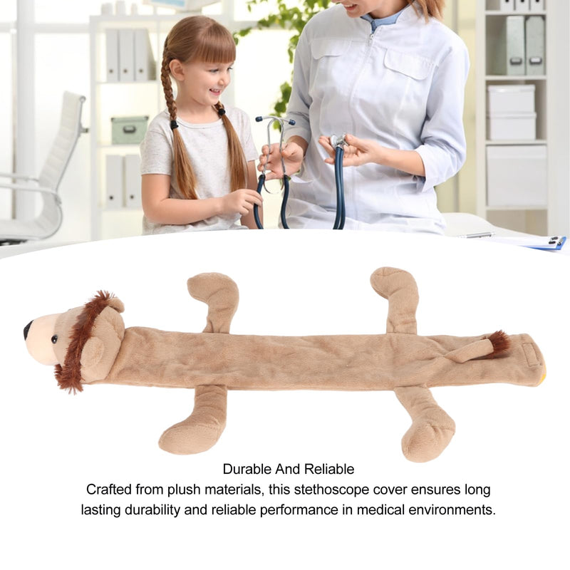 Stethoscope Cover Sleeve,Cute Animal Stethoscope Cover, Plush Sleeve for Nurses, Eye Catching Design, Relaxing and Comfortable Cute Stethoscope Cover, and (Lion) Lion