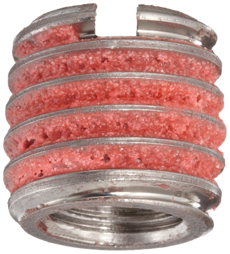 E-Z Lok Externally Threaded Insert, 303 Stainless Steel, #10-24 Internal Threads, 3/8"-16 External Threads, 0.406" Length, Made in US