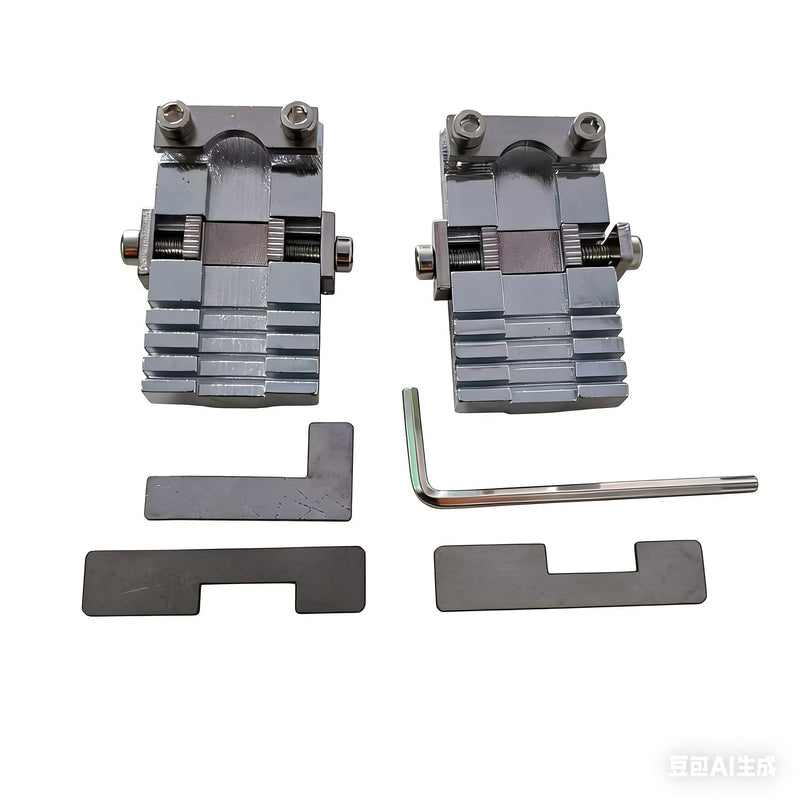 Universal Key Clamping Fixture with Storage Box, Multifunctional Accessories for Key Cutting Machines, Chrome Finish