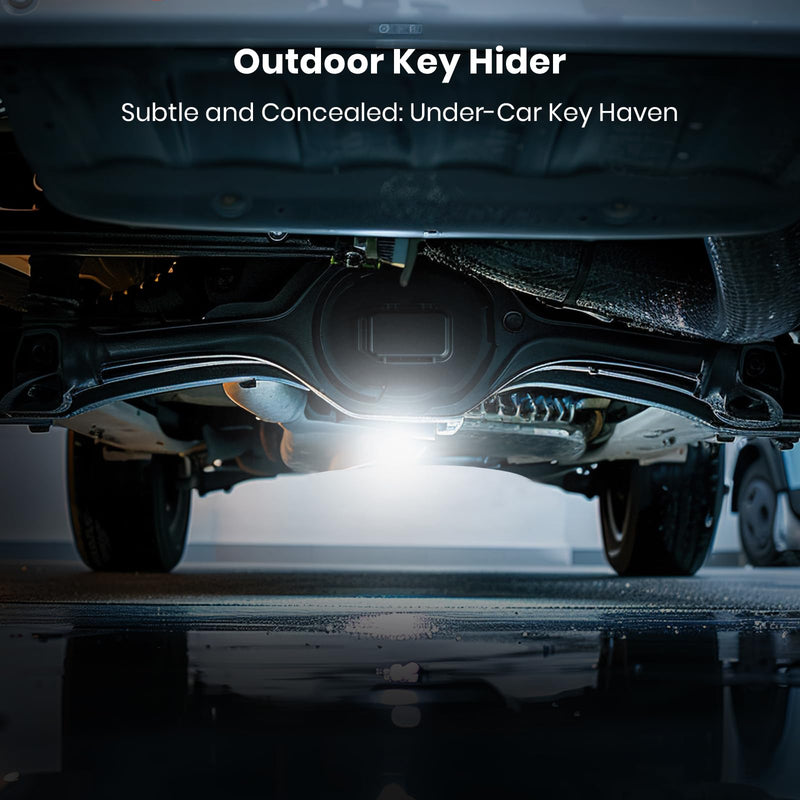 Magnetic Key Box, Magnetic Key Holder Under Car, Hide a Key Magnetic Car, Waterproof & Dustproof Magnetic Key Hider Outdoor, Magnet Storage Box Basic 1pc