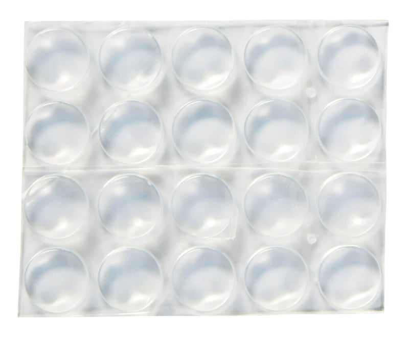 Scotch Clear Adhesive Bumper Pads 20 PCS, Self-Stick Rubber Pads 1/2" Round, Cabinet Door Rubber Bumpers, Designed to Protect Cabinets and Drawers, Sound Dampening, Transparent (SP950-NA)