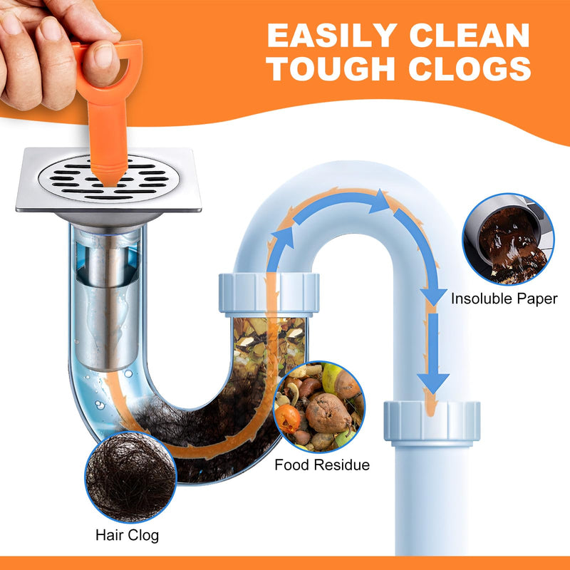 Drain Clog Remover, Effective Drain Snake Hair Drain Clog Remover, Ideal Drain Cleaner For Sinks, Showers, And Tubs - Flexible And Durable 4Pack 20inch Length For Easy Use.