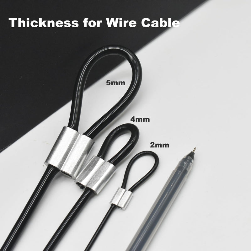 5 Pcs 4mm Wire 24 inch Vinyl Coated Stainless Steel Cable with Loops Short Wire Rope Lanyard Lock Security Chain Link for Outdoor Gates, Black(4mm x 24inch) 4mm(T) X 24 in(L) 5PCS