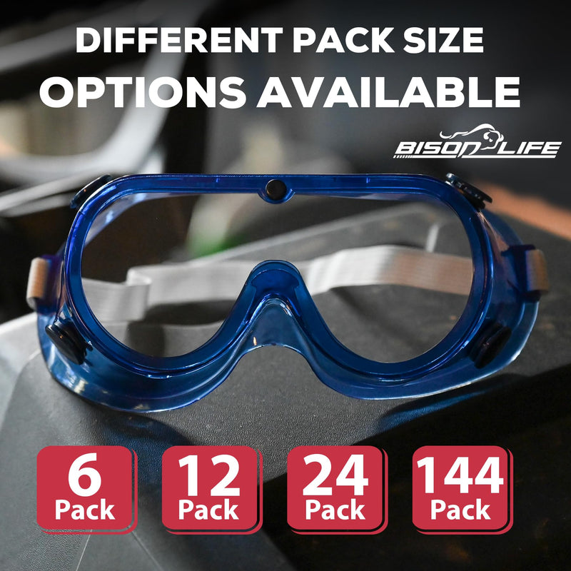 BISON LIFE Kids Safety Glasses, Bulk Kids Protective Glasses ANSI Z87.1 Safety Glasses for Kids, Science Safety Goggles Pack 6