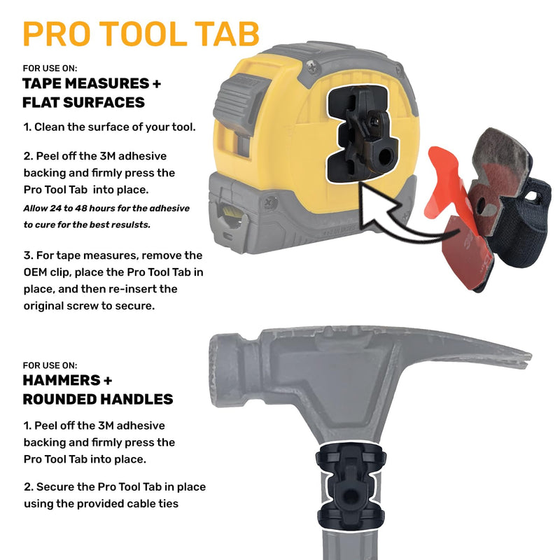 Spider Pro Tool Holster Bundle - 1 Pro Tool Holster + 2 Pro Tool Grip + 2 Pro Tool Tabs + 2 Drill Pins + 1 BitGripper + 1 Magnetic BitGripper - Compatible with All Major Brands