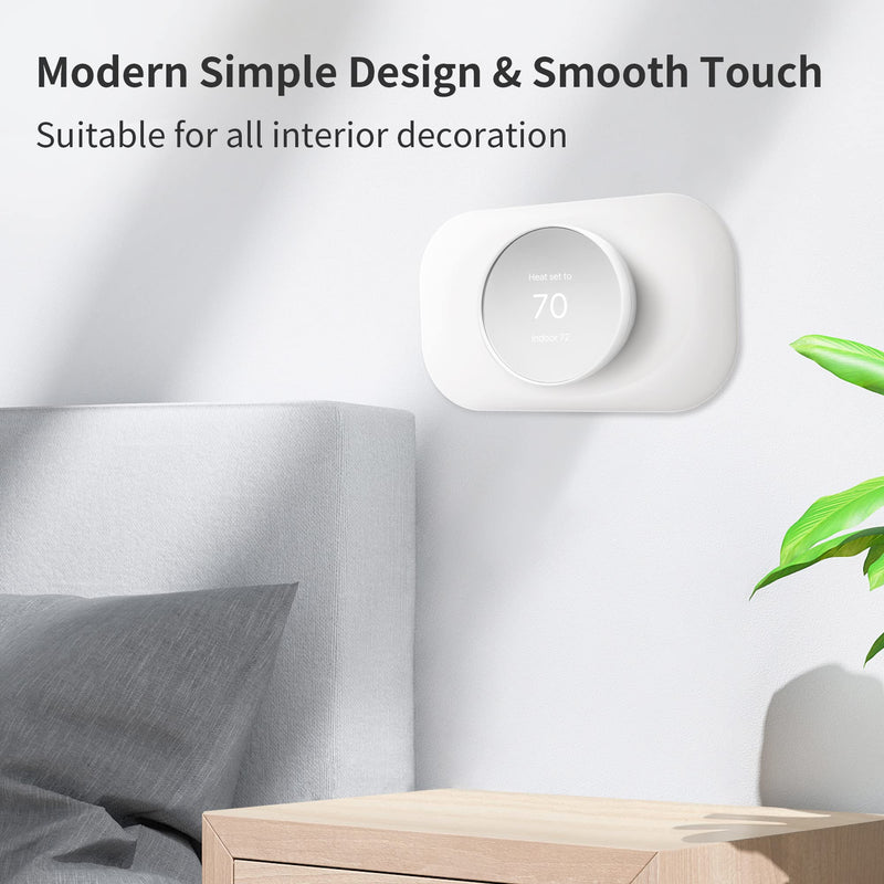 Compatible with Google Nest Thermostat 2020 Wall Plate Cover - Petrichor Nest Thermostat Trim Kit, Made for Google Nest Thermostat 2020, Cover Imperfections Easy to Install - Snow White