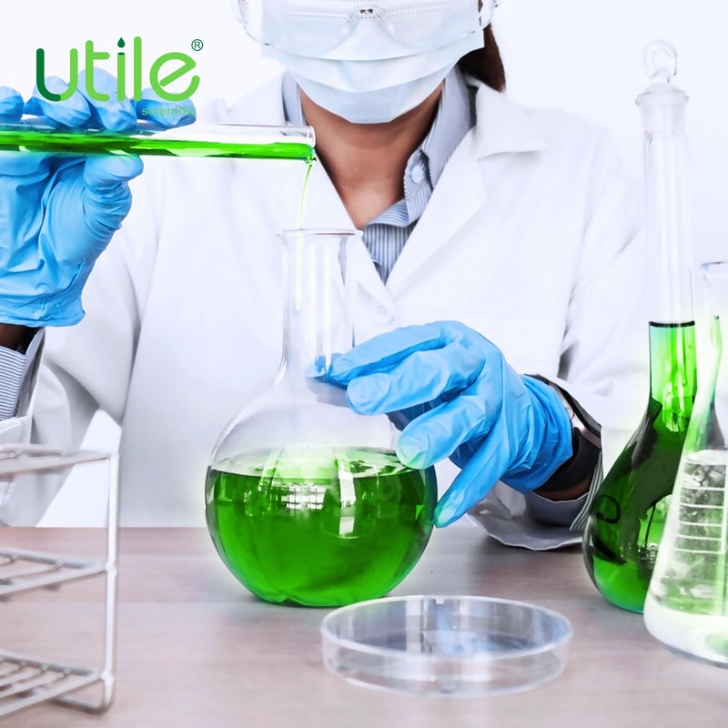 Utile 4pcs 250ml Glass Flasks, Flat Bottom Flasks, Narrow Mouth Glass Flasks,Lab Boiling Flasks with Printed Graduation for Lab Science 4012.0250.4 4 Pcs of 250ml