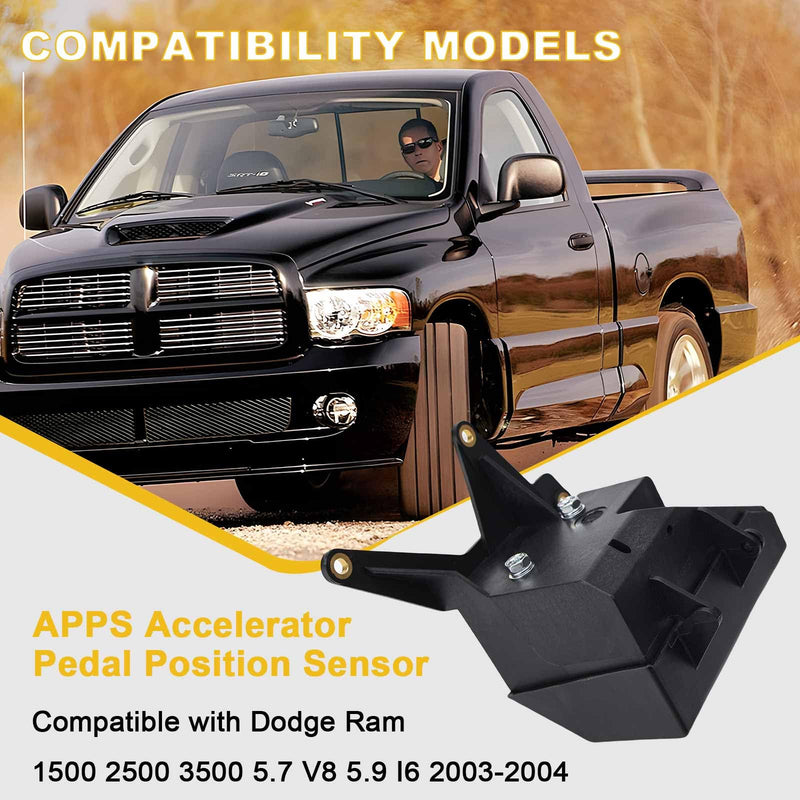 53032456AE APPS Accelerator Pedal Position Sensor Fit for Dodge Ram 1500 2500 3500 5.7 V8 5.9 I6 2003-2004 Replace# 53032455AD 53032456AC TH456