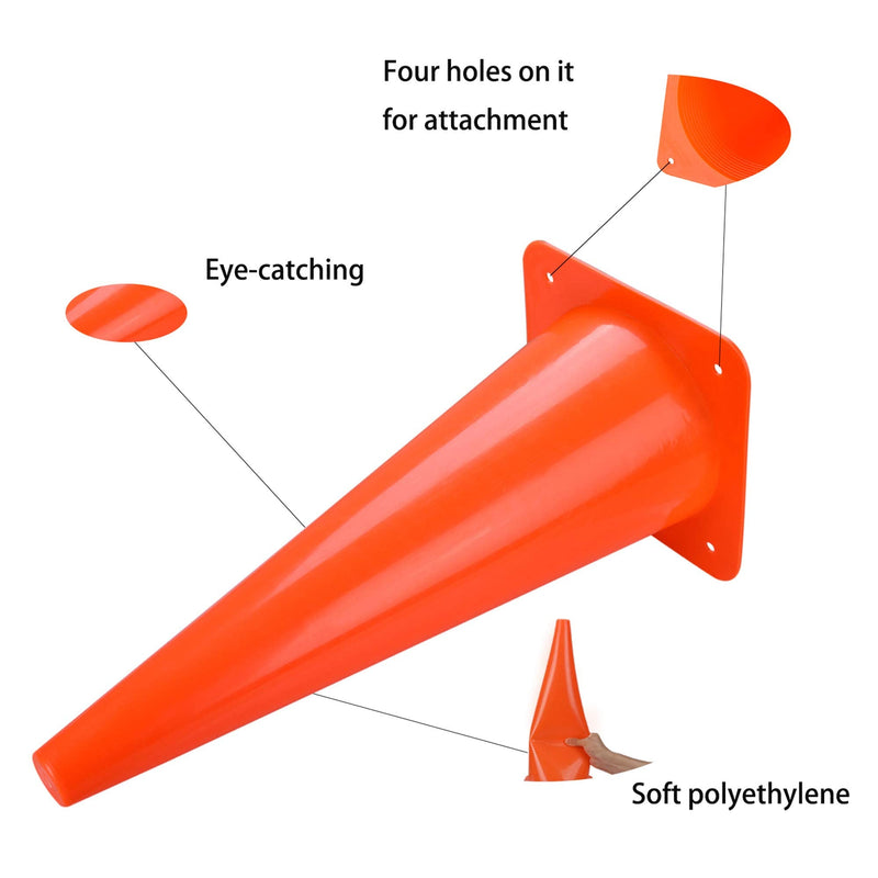 [5 Pack] 18 inch Traffic Cones, Safety Road Parking Cones,Agility Field Marker Cones for Soccer Basketball Football Drills Training, Outdoor Sport Activity & Festive Events 5 Pack, Orange