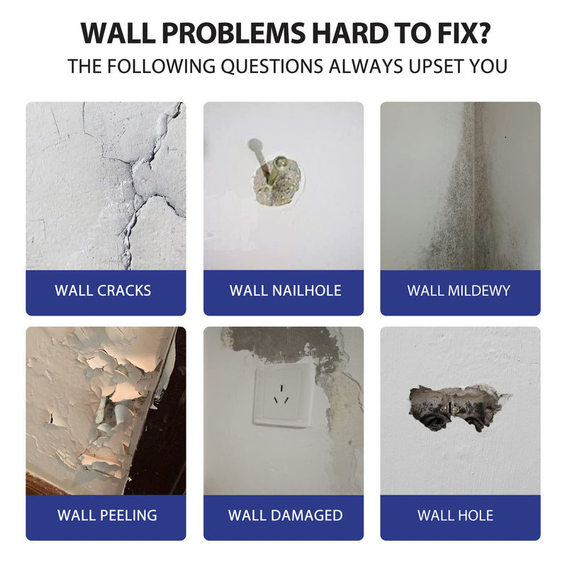 Drywall Repair Kit,2 Pack Wall Mending Agent,Wall Spackle with Scraper, Wall Surface Hole Fill Quick and Easy Solution 2Pack