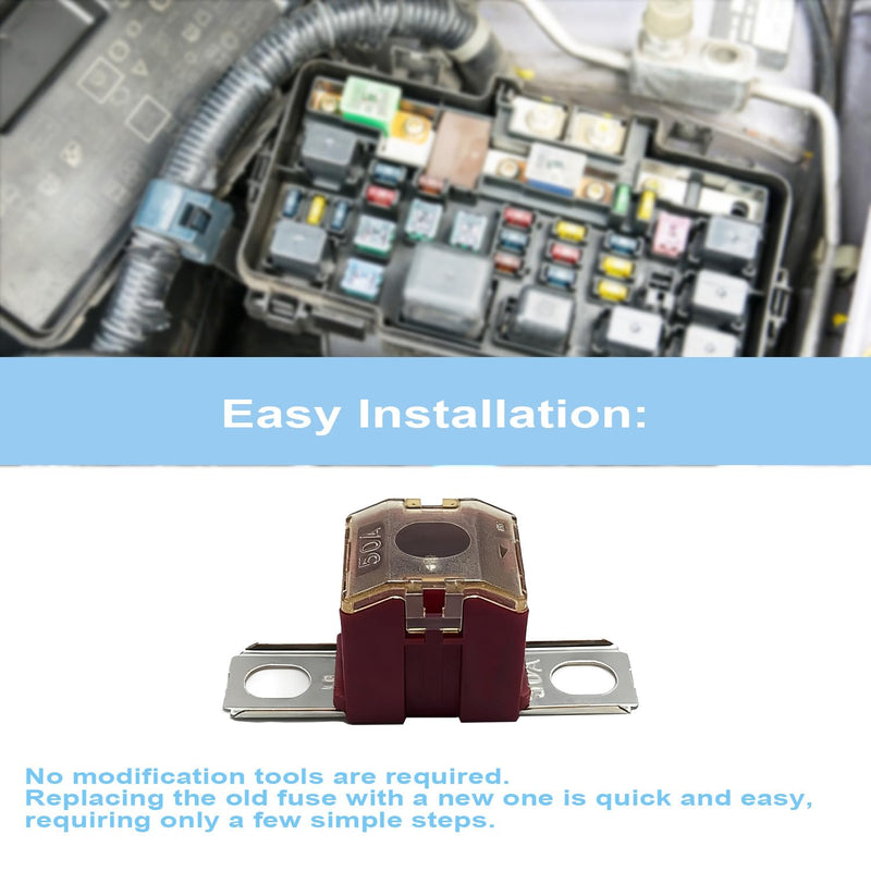 63P-82151-00-00 50A Fuse for Yamaha Waverunner, Outboard & Sterndrive Marine Engines, Compatible with F150TLR, LF115XB, F150XA_011, LF150XA, and F150TLRC