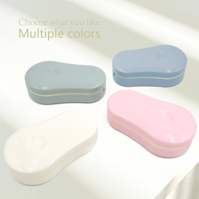 Pill Cutter Splitter for Small and Tiny Pills - Premium Silicone Precision Pill Splitter - Designed for Swallowing Difficulties & Pets. Nonslip Pad. Wrap-Around Blade Guard. Back Storage (White) White
