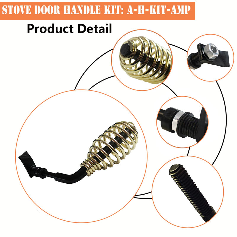 Replacement Breckwell Stove Door Handle Kit: A-H-KIT-AMP