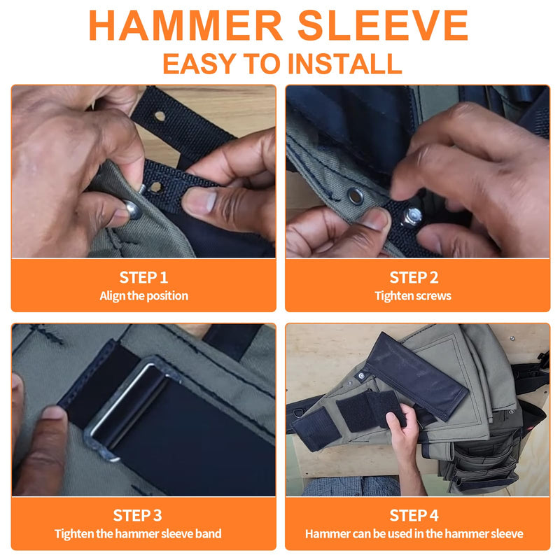 Flat Bar Holster Replacement for Diamondback Utility Holster for Multitool Pouches, for Diamondback Hammer Holsters Tool Belts Holsters Sleeve Adjustable Strap - Suit for Carpenters, Roofers, Framers