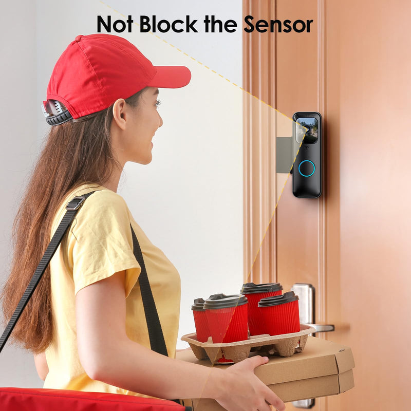LOCKA Blink Doorbell Mount, Full-Metal Anti-Theft Mount Compatible with Blink Video Doorbell, No-Drill Doorbell Bracket Holder for Home, Apartment & Dorm Clamp-on Version