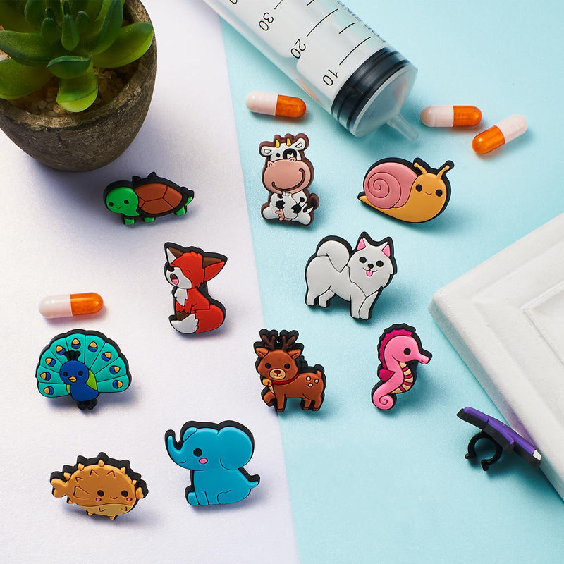 11 Pcs Animal Stethoscope Charms Personalized Stethoscope Accessories Gifts for Nurse Graduates Doctor Surgeons Veterinarians and Medical Assistant(Animal Assorted)