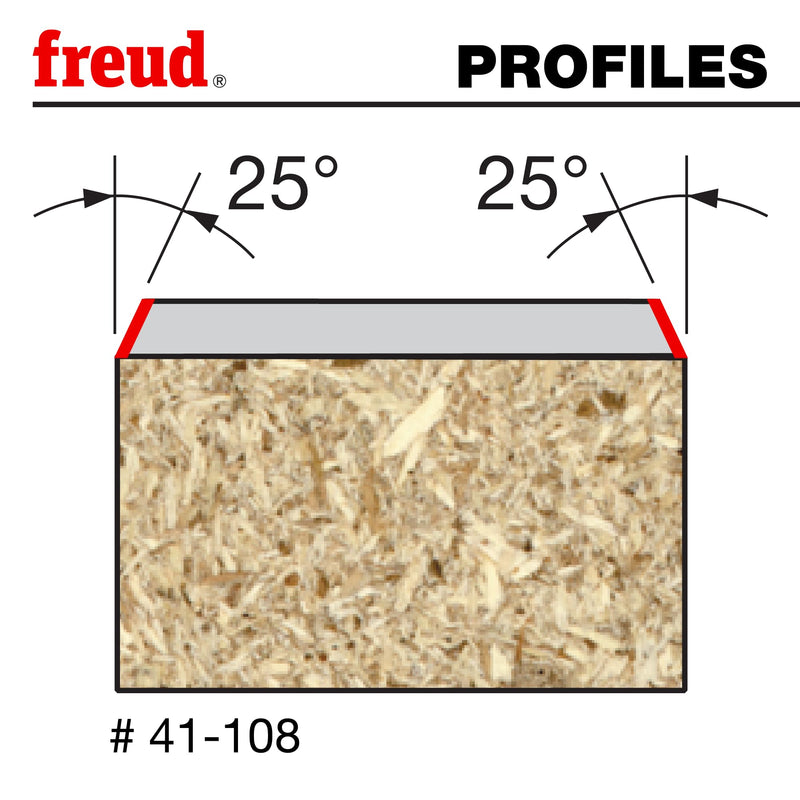 Freud 41-108: 25/32" (Dia.) Bevel Trim Bit with 1/4" Shank