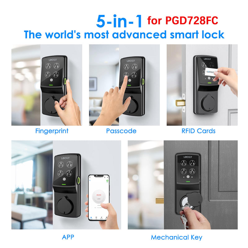 Lockly Smart RFID Cards, Complement Smart Locks PGD728FC & PGD628FC,13.56MHz RFID Key Fob RFID Card Smart Lock, Smart Cards for Keyless Entry Door Lock - 3pcs White