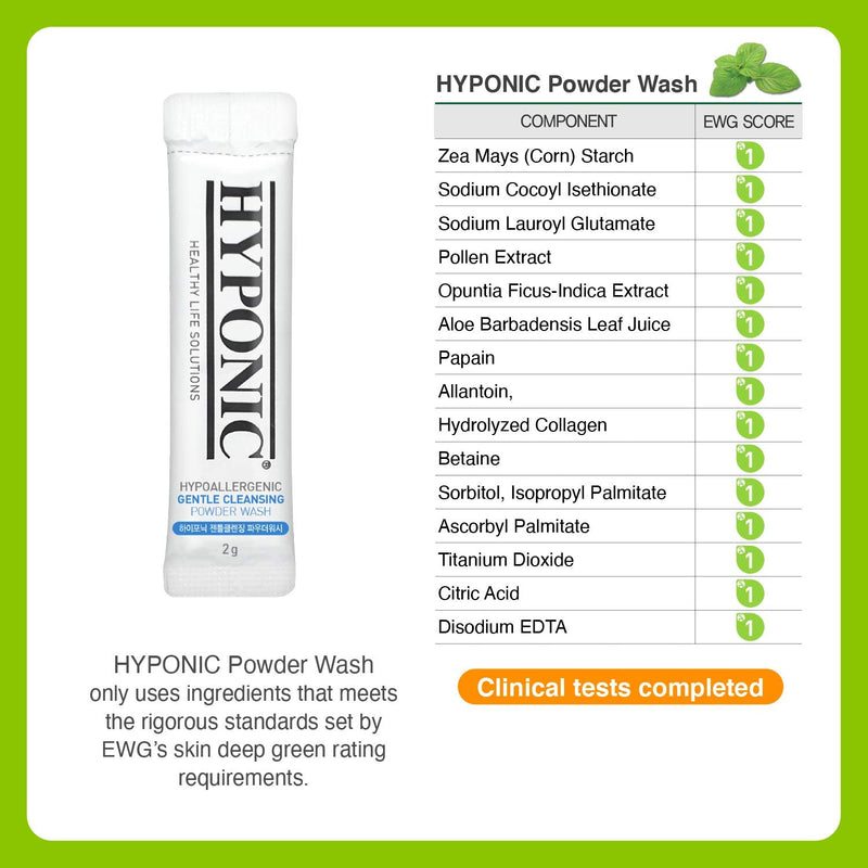 HYPONIC Gentle Cleansing Powder Wash for All Pets 24g (2g x 12) Individually Wrapped - Dry, Itchy, Hypoallergenic, Sensitive/Irritated Skin - PawsPlanet Australia