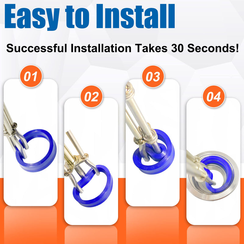 Hydraulic Cylinder Seal Install Tool Set - 3 PCS Hydraulic U-Cup Seal Twistor Installation Tool Kit with S M L blue