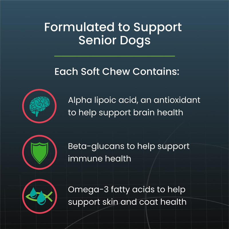 Nutramax Dasuquin Joint Health Supplement for Small to Medium Senior Dogs – for Immune Support, Skin & Coat Health, and Brain Health, 84 Soft Chews - PawsPlanet Australia