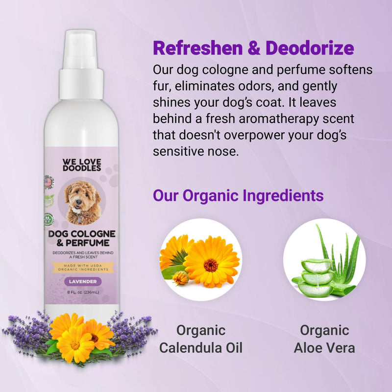 We Love Doodles Dog Hot Spot Spray & Dog Cologne Bundle - Itch Relief for Dogs Licking Paws, Anti-Itch Allergies, Long Lasting After Bath, Deodorant for Smelly Dogs