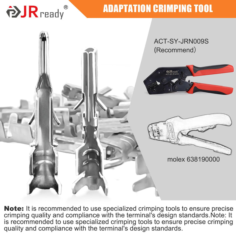 JRready ST6489 Micro-Fit 3.0 Dual Row 2 4 6 8 Circuits Connector kit, w/Crimp Terminals 20-24 AWG, Molex Extraction Tool, Compatible with Molex Micro-Fit 3.0 Connector, 3.0mm Pitch, 446 Pcs Micro-Fit 3.0 Connector Kit