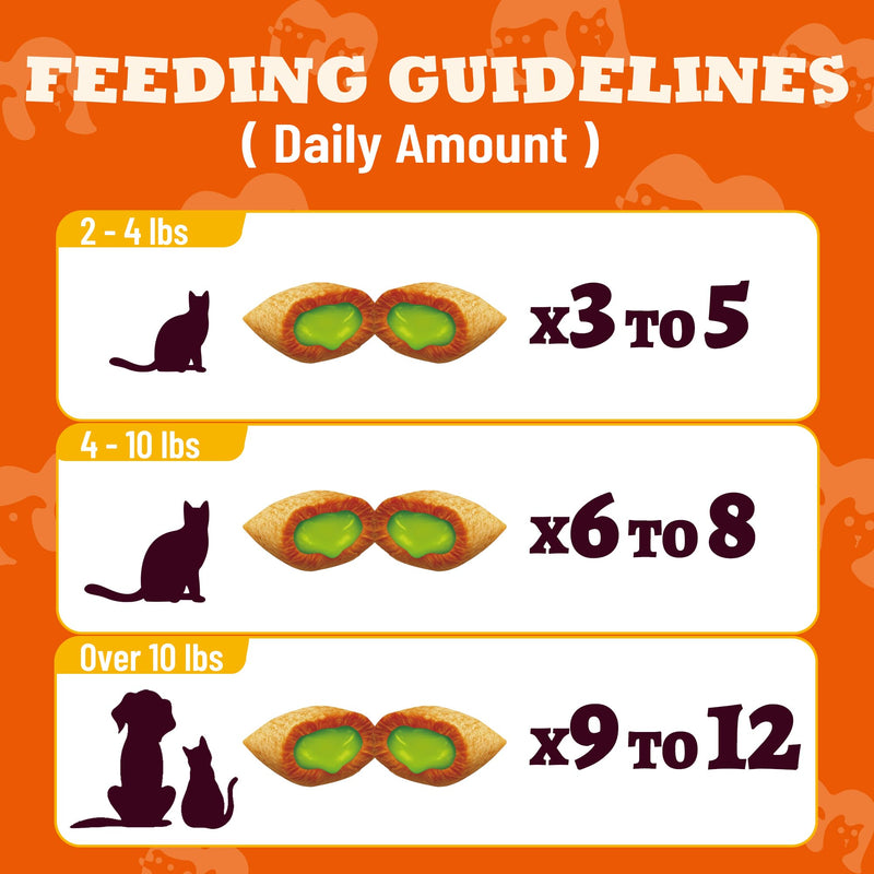 13.05oz Cat Grass Treats for Indoor Cats with Taurine for Cats and Vitamins, Crunchy and Soft Cat Treats for Hairball Control - Healthy Hairball Treats for Kittens